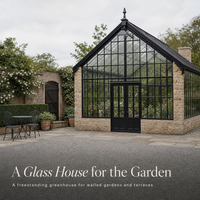 Serre en verre et aluminium, véranda, maison de jardin, solarium avec base en pierre, taille personnalisée pour jardin, patio ou cour arrière