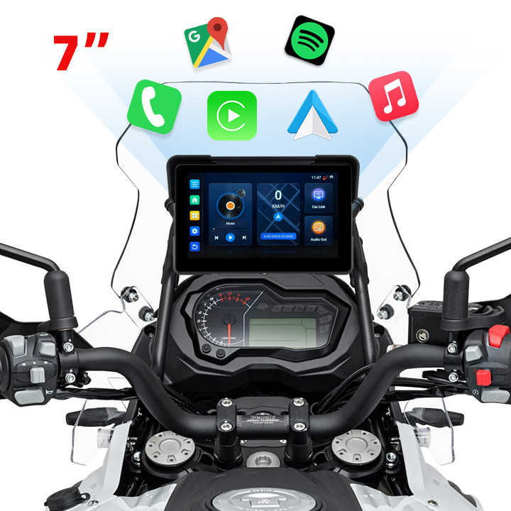 EKIY 7 Inch Motorcycle GPS Navigation with Wireless Apple Carplay
