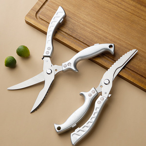 <b>Kitchen</b> <b>Scissors</b> Stainless Steel Heavy Duty Bone Cutter Multi Functional For Chicken Fish Cutting - Product Image 1