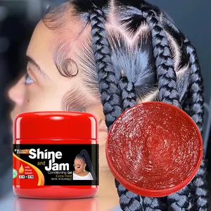 Custom Logo Hot Organic Womens Hair Styling Product red shine jam Strong Hold Hair Wax Gel For Edge Control