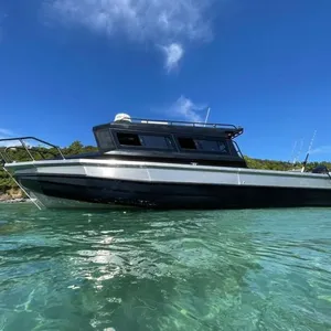 Poseidon 30ft CE sertifikalı balıkçı teknesi tam kabin ve tuvalet lüks yat alüminyum zevk ile hız teknesi
