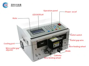 Automatic Wire Cutting And Peeling Machine 6 Square Computer Cable Stripping Cutting Machine High Efficiency Processing Peeling