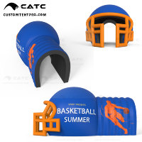 Tunnel de casque gonflable sur mesure CATC, design modulaire, en Oxford/PVC, résistant au soleil/au vent, imperméable, matériau durable, pour événements