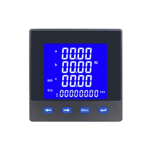 400V 3 Phase Power Meter RS485 5A Digital Multi-Function LCD AC Current Panel Meter Ammeter Voltmeter