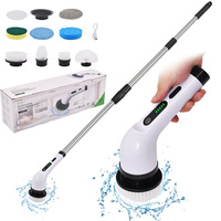 Brosse de nettoyage électrique multifonctionnelle pour salle de bain, brosse rotative électrique, brosse de nettoyage domestique 7 en 1 et 9 en 1