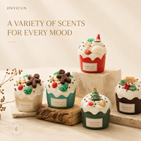 Vela Aromática de Almizcle Blanco Navideño con Diseño de Muñeco de Nieve de Jengibre para Regalo Navideño, Venta al por Menor, Marca Privada, OEM, Pedido Personalizado