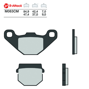 Pastillas de Freno para Motocicleta R-Attack M063CM, Carbono Cerámico, Delanteras y Traseras, Homologadas R90 - Product Image 1