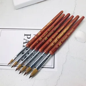 1Pcs 100% Kolinsky Sable Nail Art <b>Brush</b> Acrylic Liquid Powder Tool Wooden Handle Copper Tube for Professional Nail Technicians - Product Image 4