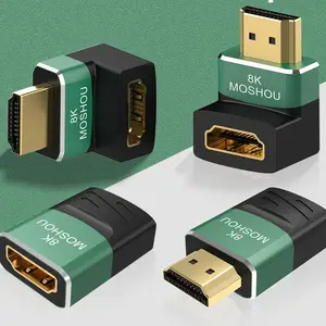 <span class=keywords><strong>Adaptateur</strong></span> de câble MOSHOU 8K <span class=keywords><strong>HDMI</strong></span> 2.1 mâle vers femelle convertisseur de câble pour ordinateur portable HDTV PS5 90 270 degrés <span class=keywords><strong>Angle</strong></span> <span class=keywords><strong>droit</strong></span> 4K <span class=keywords><strong>HDMI</strong></span> Extender - Product Image 1