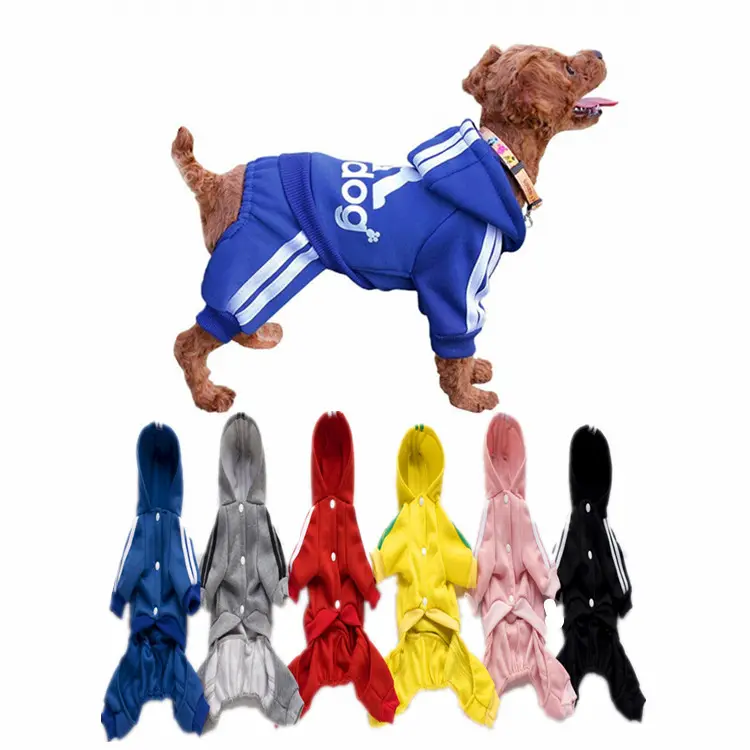 Manufacturer Wholesale Classic Winter Puppy Hoodie Four Legs pet dog clothes for Dog Cat