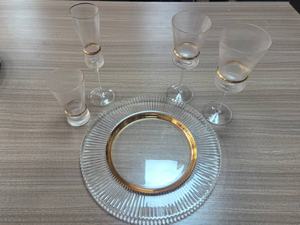 Assiettes de présentation en verre dorées fantaisie pour décoration de mariage en gros - Product Image 3