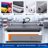 Machine de découpe de tissu CNC avec caméra de vision et couteau oscillant pour tissu denim et tissu Oxford