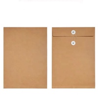 Bolsa de papel para correo, cubierta de sobre biodegradable, ecológico, con logotipo personalizado, A3, A4, marrón