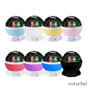Luces LED de noche giratorias y automáticas, 360 grados, cambio de <span class=keywords><strong>Color</strong></span>, proyector de luz nocturna giratoria, giratoria, cielo estrellado - Product Image 4
