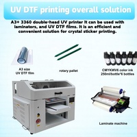 Impresora UV de Cama Plana de Gran Formato para Vidrio, Madera, PVC, Cuero, Acrílico - A3UV para Impresión de Tubos Flexibles y Facturas con Dos Cabezales