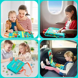 <span class=keywords><strong>Autismo</strong></span> <span class=keywords><strong>attività</strong></span> in età prescolare giocattoli da viaggio educativi tavola sensoriale Montessori apprendimento abilità motorie fini tavola occupata per bambini - Product Image 6