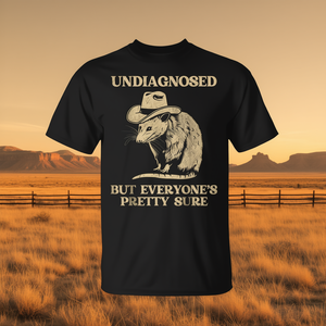 T-shirt Undiagnosed But Everyone Pretty Sure Cowboy Opossum - Product Image 3