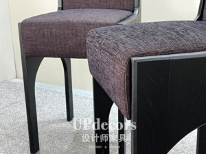 Scandinavian <b>Back</b> Barstool Black Solid Wooden Fabric Lounge Bar <b>Stool</b> Modern Bar High Chair <b>with</b> Solid Wood Frame - Product Image 2