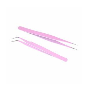 Pinzas Curvas de Acero Inoxidable para Aplicar Pestañas Postizas, Herramienta para Pestañas en Racimo y Tiras de Pestañas, con Logotipo Personalizado - Product Image 4