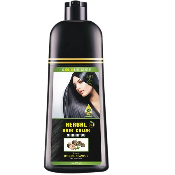 OEM & ODM лучший шампунь для черных волос, затемняющий цвет от производителя 100%, покрывающий белый шампунь для окрашивания черных волос против седых волос