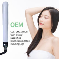 Lisseur et Sèche-Cheveux Professionnel 2-en-1 en Céramique et Aluminium Platinum 1000W avec Écran LED pour Usage Domestique et Hôtelier