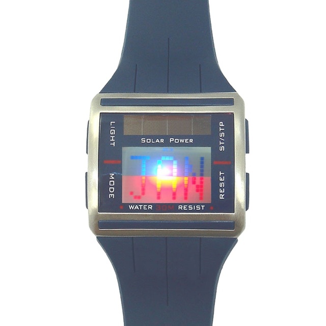 Digit LED Solar Power Watch Your Own logo Your Own Color