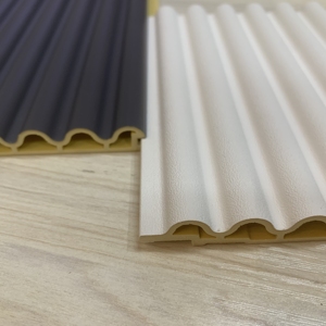 Melinco rắn màu trắng tinh khiết thiết kế nội thất WPC rãnh sợi tre trang trí Tấm tường trong nhà Bảng điều khiển tường - Product Image 2