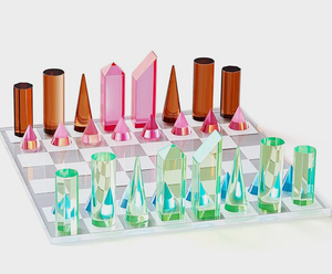 Set di <span class=keywords><strong>Scacchi</strong></span> di Lusso Personalizzato - Design Elegante Opaco Trasparente, Ideale per Regali Aziendali, Decorazione Ufficio e <span class=keywords><strong>Collezione</strong></span> - Product Image 6