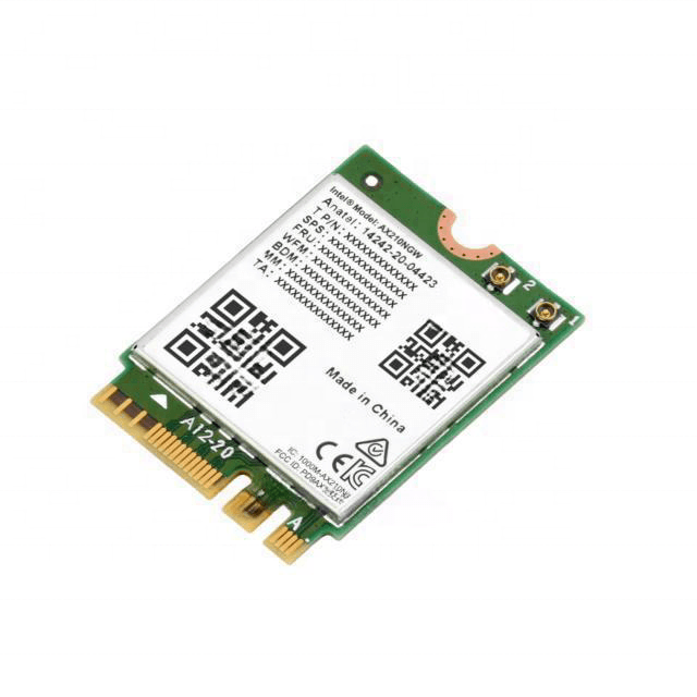 AX210 Tri-band Wireless Network Card Gigabit Tri-band WiFi 6E Wireless Module 802.11AX Standard BLE 5.3 Support 2.4GHz/5GHz/6GHz