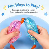 Canard Coloré Squishy Mallangi Anti-Stress – Cadeau Amusant Idéal pour les Stands de Rue, Anti-Ennui, Parfait Jouet de Bureau Scolaire ou de Travail