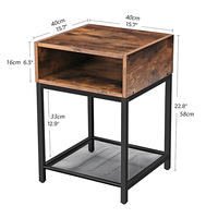 Table basse moderne en bois à 3 niveaux avec rangement pour salon, mobilier de maison - Vente en gros