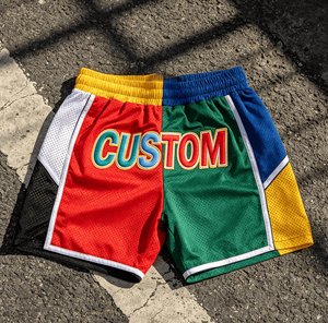 Shorts de sport vintage personnalisés pour hommes, taille élastique, respirants, 100 % polyester, pour l'été, la gym et le basketball - Product Image 3