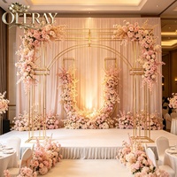 Arche florale rose et blanche 2M*2M, arche de fleurs artificielle de forme carrée pour une décoration romantique de demande en mariage