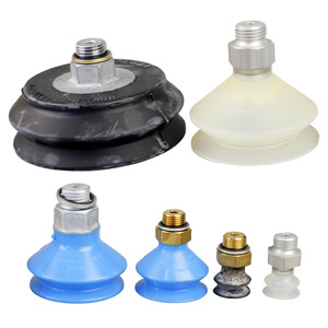 Multi-Fold Bellows Type Threaded <b>Nipple</b> Vacuum <b>Suction</b> <b>Cup</b> for uneven surface workpiece grabbing robotic handling equipment - Product Image 1