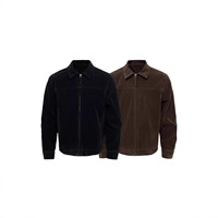 Nouvelle Collection Automne/Hiver 2025 – Blouson Court Zippé pour Homme, Col Montant Vintage, Coupe Slim Robuste en Fibre de Viscose avec Revers