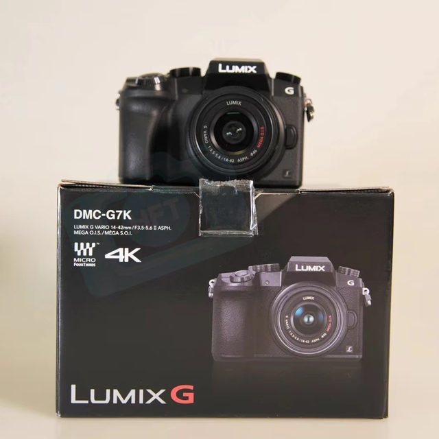 HFT Professional Lumix G7 Mirrorless Digital Camera Kit AF-S DX 14-42mm Lens 4K UHD Video Full-frame CMOS Dual Card Slot 3-inch