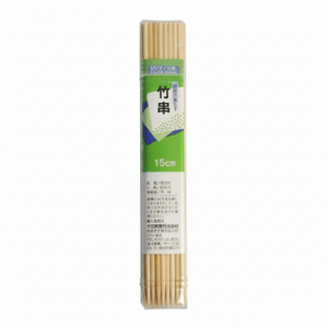 Spiedini di bambù 15cm di lunghezza confezione da 80 per barbecue all'aperto - Product Image 1
