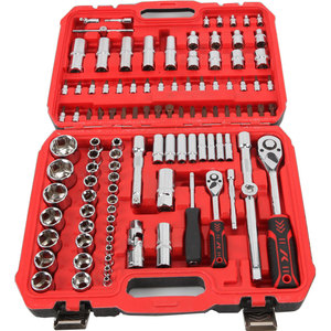 KAFUWELL SS23231A Juego <span class=keywords><strong>de</strong></span> <span class=keywords><strong>Herramientas</strong></span> Mecánicas <span class=keywords><strong>para</strong></span> Reparación <span class=keywords><strong>Automotriz</strong></span>, 108 Piezas, 1/2 y 1/4 <span class=keywords><strong>de</strong></span> Pulgada, Estuche Rojo Económico - Product Image 4