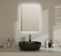 Miroir de salle de bain moderne haut de gamme en acrylique avec écran tactile intelligent durable pour la chambre à coucher, le maquillage et le salon de coiffure