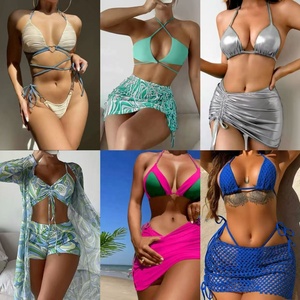 Nuevos productos de venta caliente traje de baño cubrir mujeres 2 piezas traje de baño completo hermoso Sexy bronceado a través de <span class=keywords><strong>Bikini</strong></span> traje de baño - Product Image 6