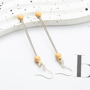 Anting-anting manik-manik buatan tangan untuk wanita, anting-anting panjang desain Drop ringan, hadiah perhiasan kustom mewah - Product Image 3