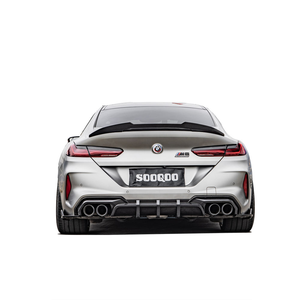 Kit de carrocería para <span class=keywords><strong>BMW</strong></span> Serie 8 <span class=keywords><strong>M8</strong></span>, labio delantero de carbono seco, difusor trasero de esquina, faldones laterales, rejilla, alerón trasero, estiramiento facial - Product Image 5