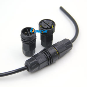 電源信号防水電気オスメスワイヤーコネクターIP68コネクター3ピン - Product Image 3