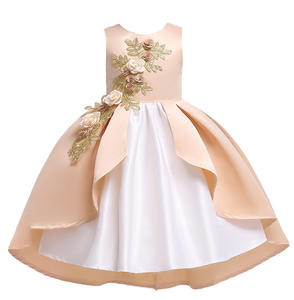 D0038 Guangzhou Children Clothes Flower Kids Latest Design 8 Years Girl Birthday Party Dress - Product Image 1