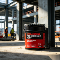 Revêtement Intumescent Polymère Ultra-Fin à Base de Polyurée Ignifuge et Imperméable, Peinture Isolante Thermique pour Acier Intérieur