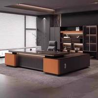 Bureau de direction en L de luxe, design moderne haut de gamme, pour PDG et cadres, fabriqué en usine