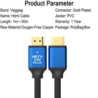 Câble HDMI 4K Certifié OEM/ODM 60Hz V2.0 Mâle-Mâle en Alliage d'Aluminium pour TV/Ordinateur Portable/Lecteur DVD/Projecteur