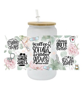 Best Seller Best Mom Ever UV DTF Cup Wrap Transferencias Pegatinas Profesor Enfermera Afirmación UV Cup Wraps <span class=keywords><strong>para</strong></span> uso en tazas de 16OZ - Product Image 5