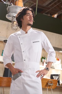 Uniforme de <span class=keywords><strong>Chef</strong></span> para Hombre, para Restaurante y Hotel, Ropa de Trabajo Profesional para Cocina, Diseñada para Uso en Hostelería - Product Image 3