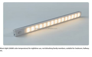 Lampe murale <span class=keywords><strong>LED</strong></span> <span class=keywords><strong>sans</strong></span> <span class=keywords><strong>fil</strong></span> rechargeable en aluminium moderne avec détecteur de mouvement, intensité réglable, pour <span class=keywords><strong>cuisine</strong></span>, 20/30/40 cm - Product Image 5